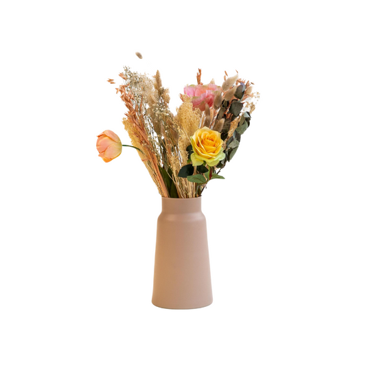 Bouquet Sunshine Dried & Silk Flowers X Vase Sandy