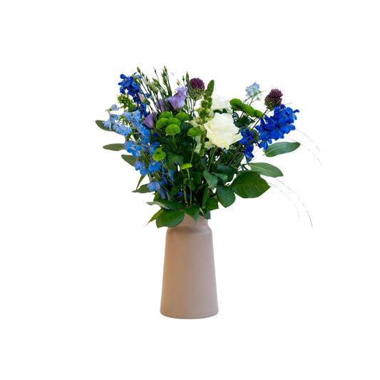 Bouquet Blue Monday X Vase Sandy